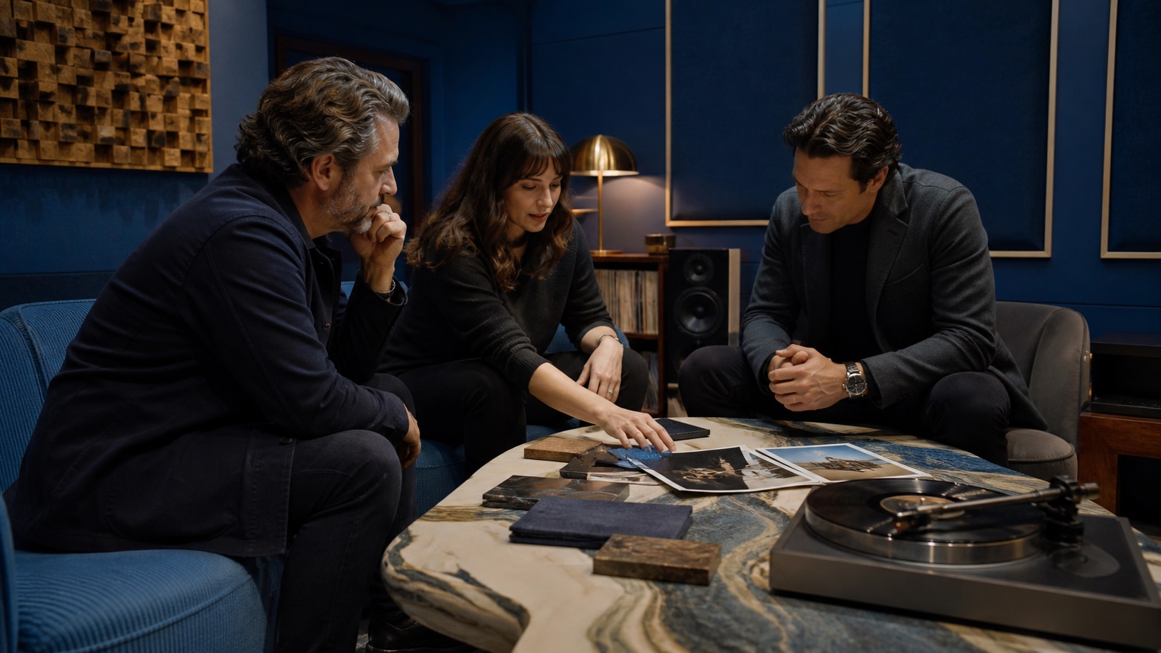 A venue operator and music curator discussing a creative brief before service